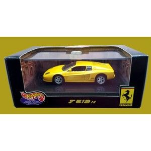 1999 Hot Wheels Collectibles FERRARI  F512M Exclusive Yellow 1:43 Die-Cast MIB